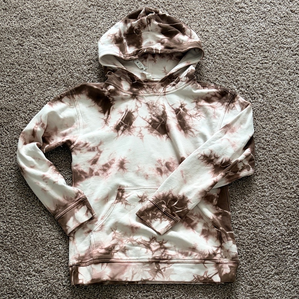 lululemon athletica Cream & Brown Tie-Dye Hoodie